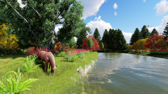 River Horse Matte Painting alt