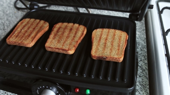 Electric Grill Fry Bread For Sandwich