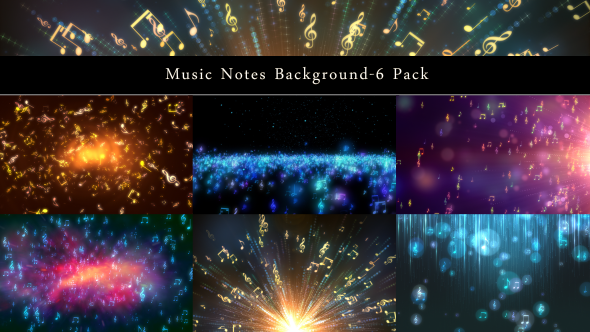 Music Notes Background-6 Pack