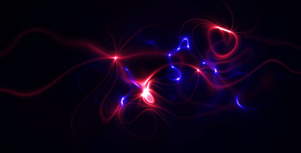 Abstract Lights Distortion (Red And Blue) alt