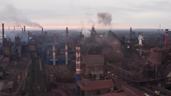 Aerial, Scene of Industrial Power Plant