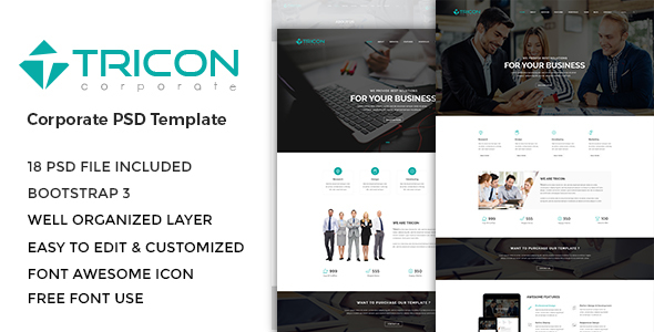 Tricon - Corporate PSD Template