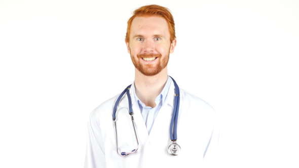 Smiling Doctor on White Background