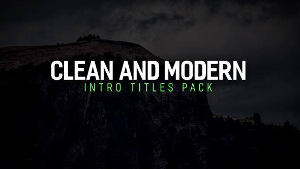 Modern Intro Titles Pack