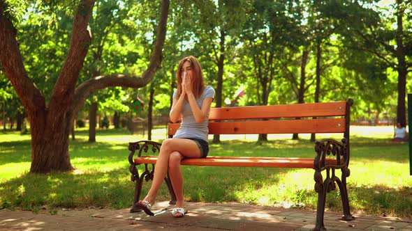 Woman with Seasonal Allergy Outdoors