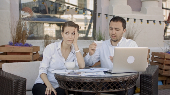 Businessman Tearing Up a Document, Contract Or Agreement On Business Meeting In Cafe