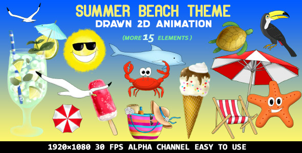 Summer Beach Theme (15 elements)
