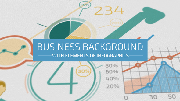 Business Background With Elements Of Infographics