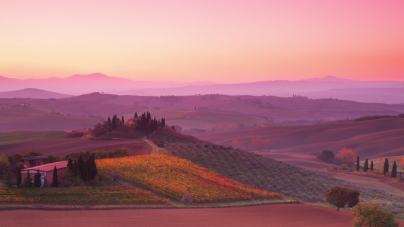 Sunrise over Tuscan