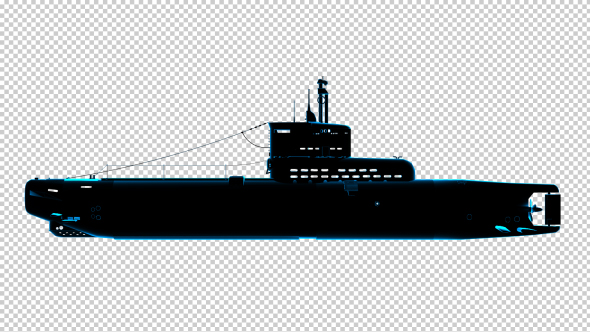 Submarine - Uboot - 3D Outline