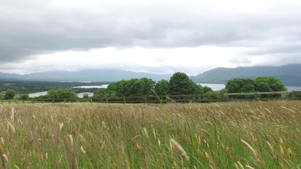 View To Lake And Field At Connemara In Ireland 54