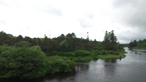 Men Fishing On River Bank In Ireland Valley 4