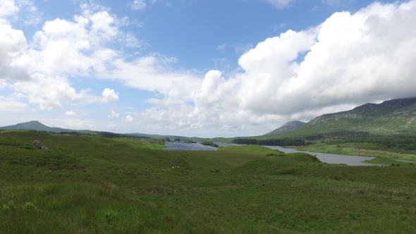 View To Lake Or River At Connemara In Ireland 30