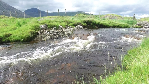 River And Hills At Connemara In Ireland  34