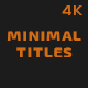Minimal Titles And Lower Thirds - VideoHive Item for Sale