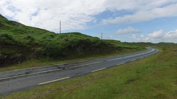 Asphalt Road At Connemara In Ireland  24