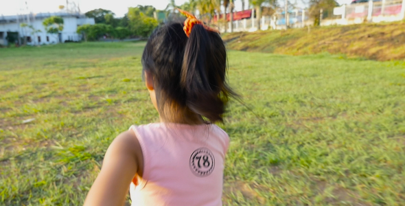 Asian Girl Running