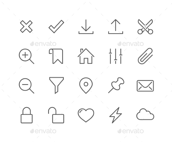 Line Interface Icons