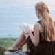 Pretty Girl Reading Book Outdoor - VideoHive Item for Sale