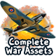 2D Complete War Assets Kit 1 of 2 - Airplanes, Tanks & more - GraphicRiver Item for Sale