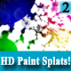 HD Colourful Paint Splat 2 on White Background - VideoHive Item for Sale