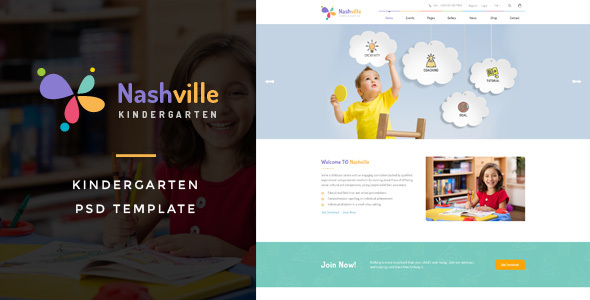 Nashville : Kindergarten PSD Template