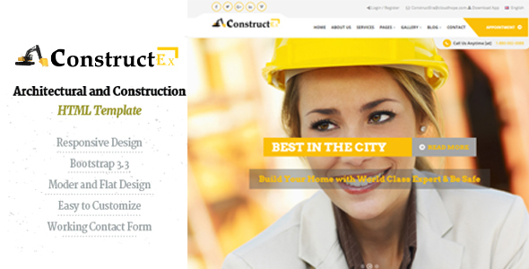 ConstructEx-Construction and Builder HTML Template