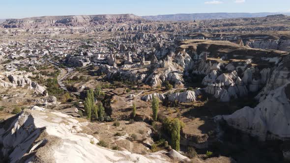 Cappadocia Landscape Aerial View. Turkey. Goreme National Park