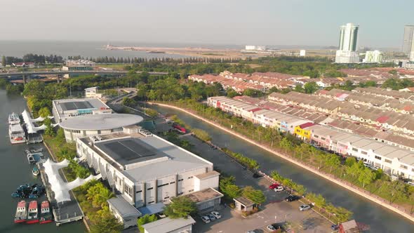 Aerial View of Malacca From Drone Malaysia