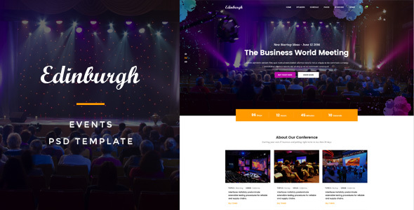 Edinburgh : Events PSD Template