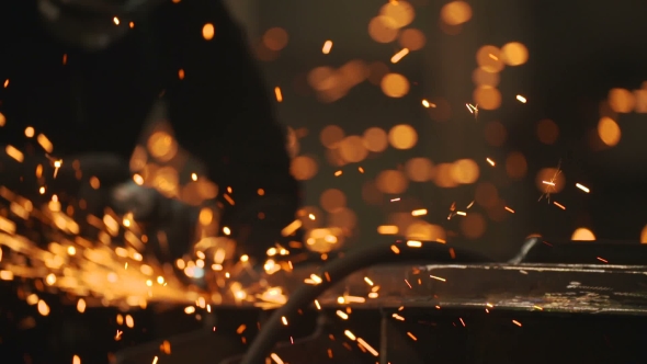 Grinding Heavy Industry Factory Worker