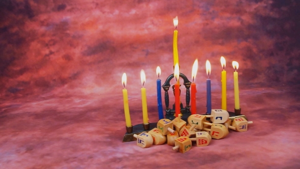 Lighting Hanukkah Candles Hanukkah Celebration