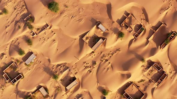 Village Under Sands From Top 4K Oman