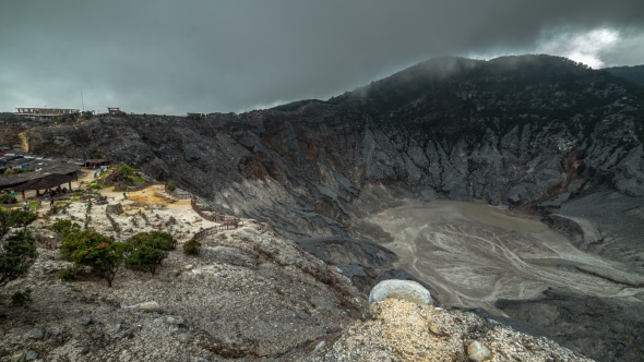 Tangkuban Parahu Is An Active Volcano