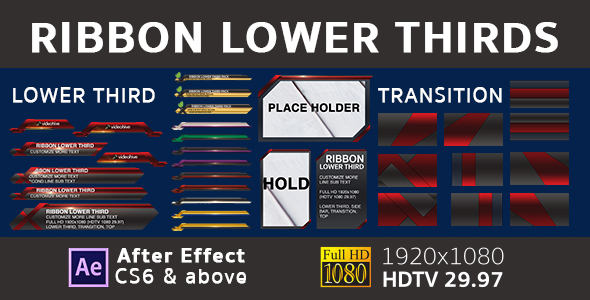 RIBBON Lower thirds and Transition
