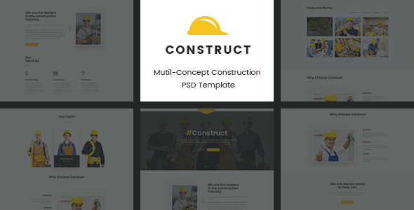 Construct | Mutil-Concept Construction PSD Template