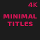 Minimal TItles and Lowerthirds - VideoHive Item for Sale
