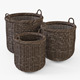 Wicker Basket 07 (Walnut Brown Color) - 3DOcean Item for Sale