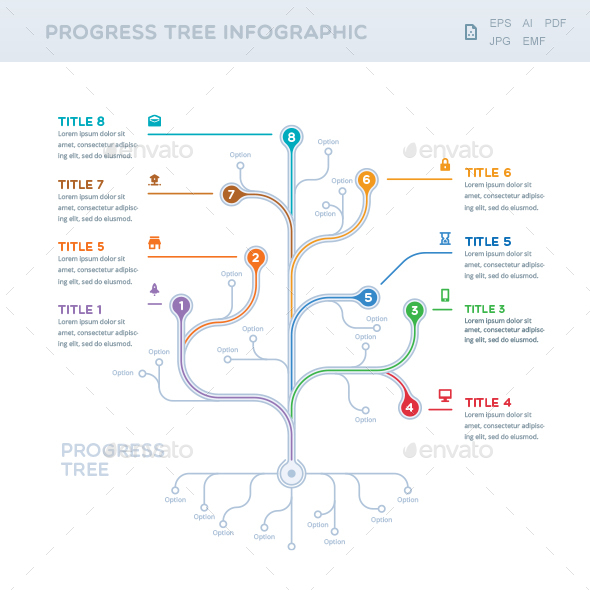 Progress Tree Infographic