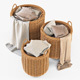 Wicker Basket 07 (Toasted Oat Color) with Cloth - 3DOcean Item for Sale