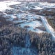 Aerial View From a Drone of a Small Village Winter Landscape Frosty Sunny Day Everything is Covered - VideoHive Item for Sale