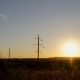  High Voltage Electricity Power Lines At Sunset Above The Beautiful - VideoHive Item for Sale