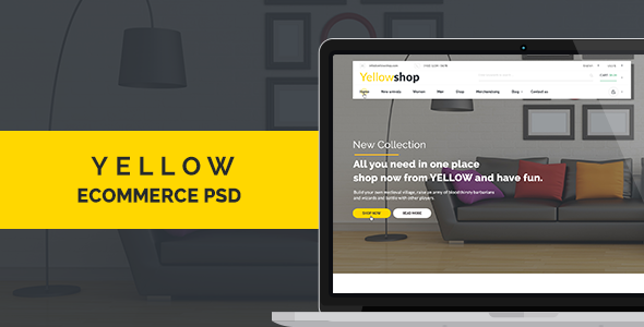 Yellow-Multi-Purpose eCommerce PSD