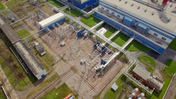 Aerial View Of Power Plant