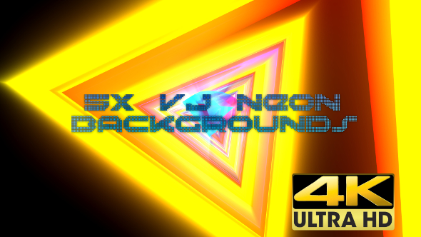 VJ Neon Backgrounds Mini Pack 4K