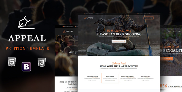 Appeal - Petition HTML5 Template