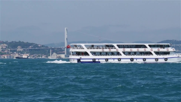 Passenger Boat In The Bosporus.