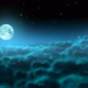 Moon over night clouds loop - VideoHive Item for Sale
