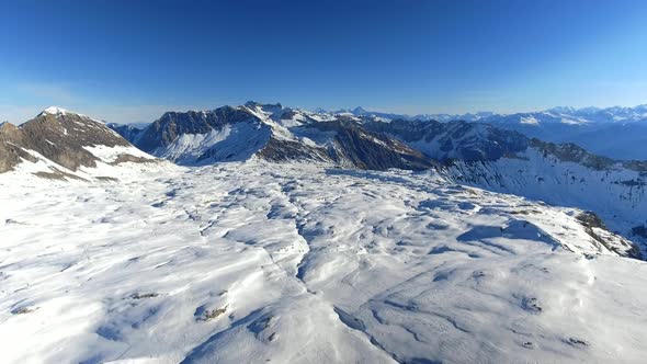 Glacier Ski Resort Aerial Flyover