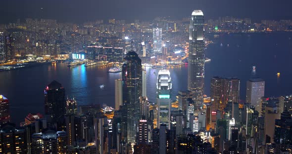 Hong Kong city at night